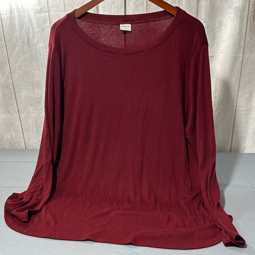 Xieerduo Elegant Burgundy Women's Top